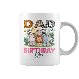 Dad Of The Birthday Girl Safari Jungle Animal Lover Coffee Mug - Thegiftio UK