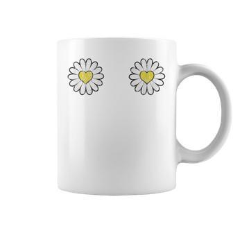 Daisy Boobs Chemiseintage Avec Motif Cœur Et Fleurs Hippie Tasse - Cadeauxyz
