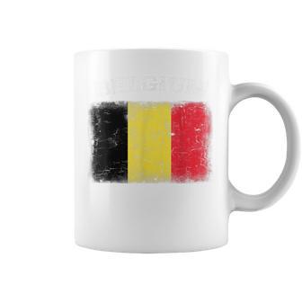 De La Bandera De Bélgica Desgastada Camisa De La Bandera Belga Taza de café - Regaloses