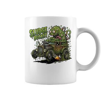 Divertido Cubo De Lodos Crazy Hotrod Rat Rod Race Car Cartoon In Mangas Taza de café - Regaloses