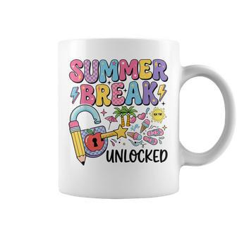 End Of School Year Teacher Last Day Summer Break Unlocked Coffee Mug - Thegiftio UK