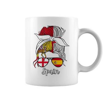 España España Mitad Española Mitad Inglesa Bandera De Inglaterra Taza de café - Regaloses