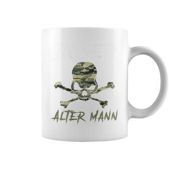 Evil Old Man 迷彩スカルバックプリント コーヒーマグ - Kawaiitshirt