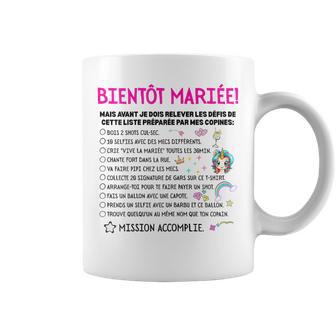 Evjf Liste Jeux Drôle Enterrement Deie De Jeune Fille Tasse - Cadeauxyz