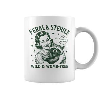Feral And Sterile Raccoon Vintage Woman Hysterectomy Coffee Mug - Thegiftio UK