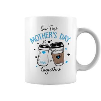 Our First Mother's Day Together Baby & Mommy Milk Coffee Coffee Mug - Thegiftio UK