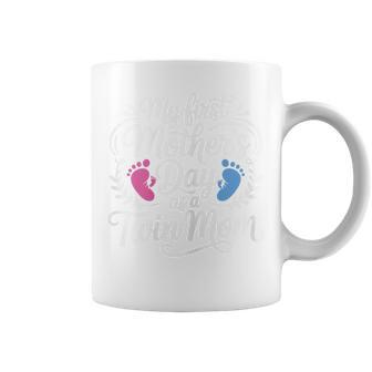 My First Mother's Day As A Twin Mom Twin Baby Mom Coffee Mug - Thegiftio UK