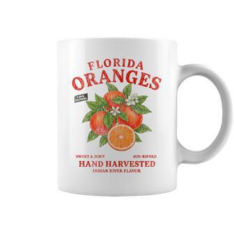 Florida Oranges Retro Label State Fruit Distressed Coffee Mug - Thegiftio UK