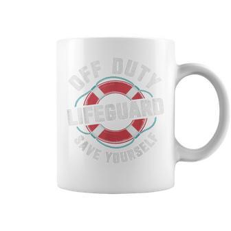 Off Duty Lifeguards Save Yourself Beaching Trip Swim Coffee Mug - Thegiftio UK