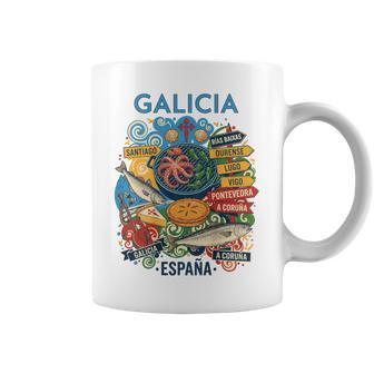 Galicia España Amante De La Comida Pulpo Pulpo Padrón Pimiento Español Taza de café - Regaloses