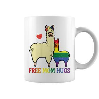 Gay Free Mom Hugs Llama Rainbow Pride Flag Lgbtq Mama Women Coffee Mug - Thegiftio UK