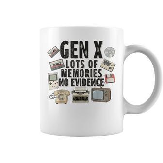 Gen X Lots Of Memories No Evidence Retro Analog Nostalgia Coffee Mug - Thegiftio UK