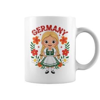 Germany German Girl Traditional Dress Flowers Heritage Coffee Mug - Monsterry