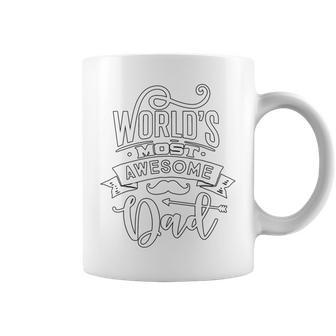 From Kid For Dad Color Your Own Craft Awesome Dad Coffee Mug - Thegiftio UK