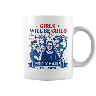Girl Will Be Girls Patriotic 4Th Of July Girls Coffee Mug - Thegiftio UK