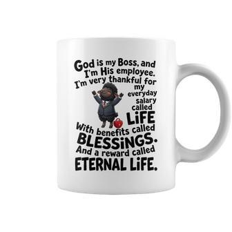 God Is My Boss And I'm His Employee Christian Faith Coffee Mug - Thegiftio UK