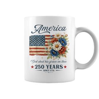 God Shed His Grace On Thee Usa 250Th Anniversary 4Th Of July Coffee Mug - Thegiftio UK