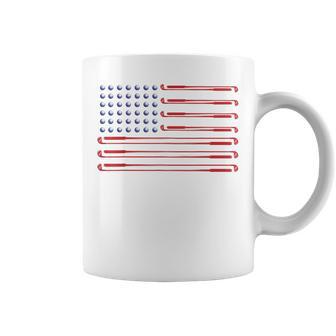 Gofl Usa Flag Golf Player Golf Clubs & Golf Balls Woman Coffee Mug - Thegiftio UK