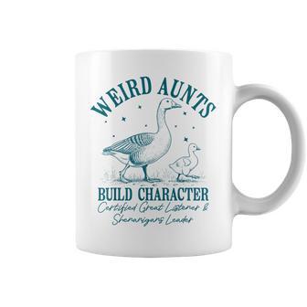 Goose Weird Aunt Builds Character Witty Retro Family Quote Coffee Mug - Thegiftio UK