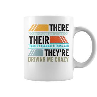 Grammaire Anglais Journée Des Profs There Their They're Tasse - Cadeauxyz
