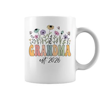 Grandma Est 2026 Wildflower Promoted To Grandma Coffee Mug - Thegiftio UK