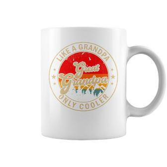 Great Grandpa Like A Grandpa Only Cooler Retro For Grandpa Performance Coffee Mug - Thegiftio UK