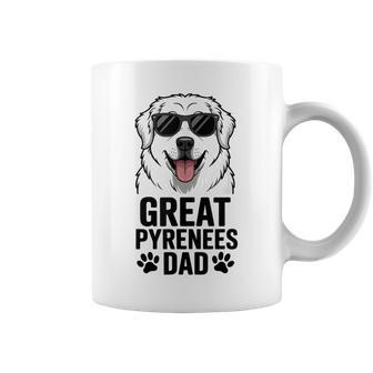 Great Pyrenees Dog Dad Fathers Day Pet Owner Animal Lover Coffee Mug - Monsterry