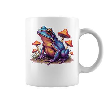 Grenouille Crapaud Aux Champignons Psychédéliques Illustration Trippy Tasse - Cadeauxyz