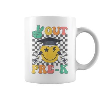 Groovy Peace Out Pre-K Last Day Of School Prek Graduation Coffee Mug - Thegiftio UK