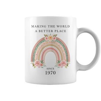 Hacer Del Mundo Un Lugar Mejor Desde 1970 Cumpleaños De Es Taza de café - Regaloses