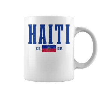 Haiti Est 1804 Haitian Flag Pride Vintage Haiti Comfort Colors Crop Top Coffee Mug - Thegiftio UK