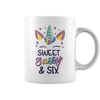 Happy 6Th Birthdayweetassy Andix Unicorn 6歳 コーヒーマグ - Kawaiitshirt
