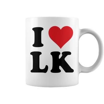 I Heart Lk Initials I Love LK First And Last Name L K コーヒーマグ - Kawaiitshirt
