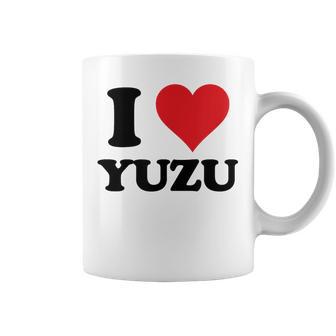 I Heart ゆず ファーストネーム I Love パーソナライズ コーヒーマグ - Kawaiitshirt