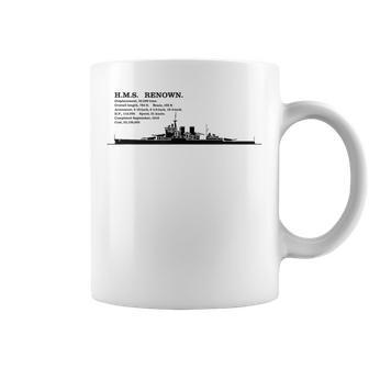 Hms レナウン イギリス巡洋戦艦のシルエットのインフォ グラフィック コーヒーマグ - Kawaiitshirt