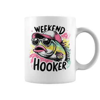 Weekend Hooker Fishing Fishing Girl Fisherman Coffee Mug - Thegiftio UK