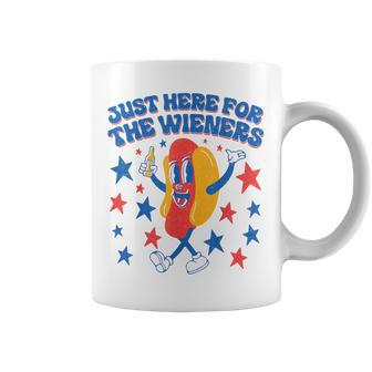 Hot-Dog I'm Just Here For The Wieners 4Th Of July Coffee Mug - Thegiftio UK