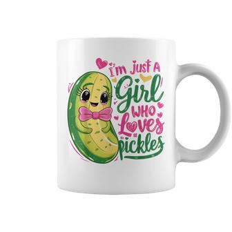 I'm Just A Girl Who Loves Pickles Cute Pickle Lover Coffee Mug - Thegiftio UK