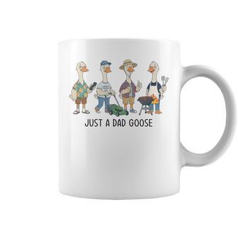 Just A Dad Goose Father's Day Worlds Okayest Dad Daddy Coffee Mug - Thegiftio UK