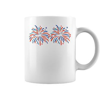 Just Here For The Fireworks Patriotic Couple Coffee Mug - Monsterry