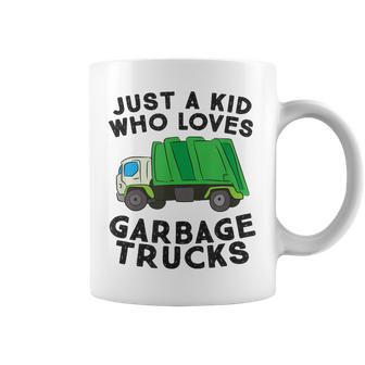 Juste Un Enfant Qui Aime Les Camions-Poubelles Tasse - Cadeauxyz