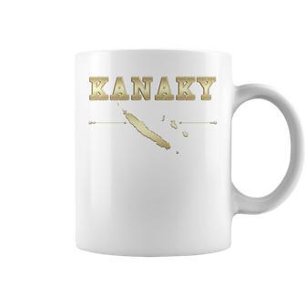Kanaky Nouvelle-Calédonie Carte Or Homme Et Enfant Haut De Gamme Tasse - Cadeauxyz