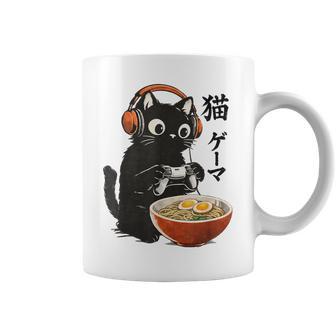 Kawaii Gaming Japanese Cat Gamer Retro Ramen Boys Coffee Mug - Thegiftio