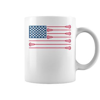 Lacrosse American Flag Cool Lacrosse Family Patriotic Lax Coffee Mug - Thegiftio UK
