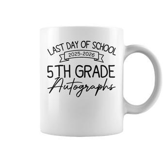 Last Day Of School Autograph 5Th Grade Graduation Boys Girls Coffee Mug - Thegiftio UK