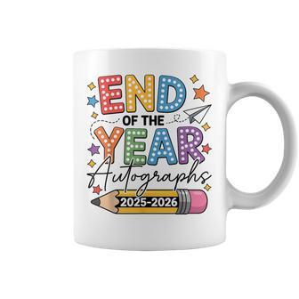 Last Day Of School End Of The Year Autographs 2025-2026 Coffee Mug - Thegiftio UK
