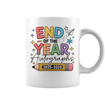 Last Day Of School End Of The Year Autographs 2025-2026 Coffee Mug - Thegiftio UK