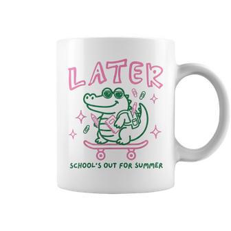 Later School’S Out For Summer Alligator Graphic For Kids Coffee Mug - Monsterry