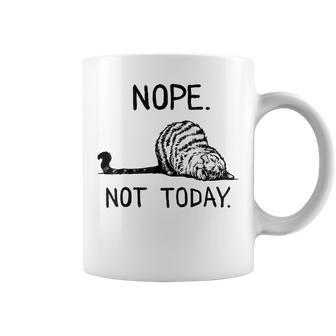 Lazy Cat Nope Not Today Cat Lover Love Cats Cat Girls Kids Coffee Mug - Thegiftio