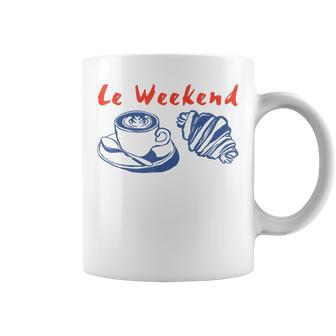 Le Weekend Retro Graphic For Coffee Lover Women Coffee Mug - Thegiftio UK